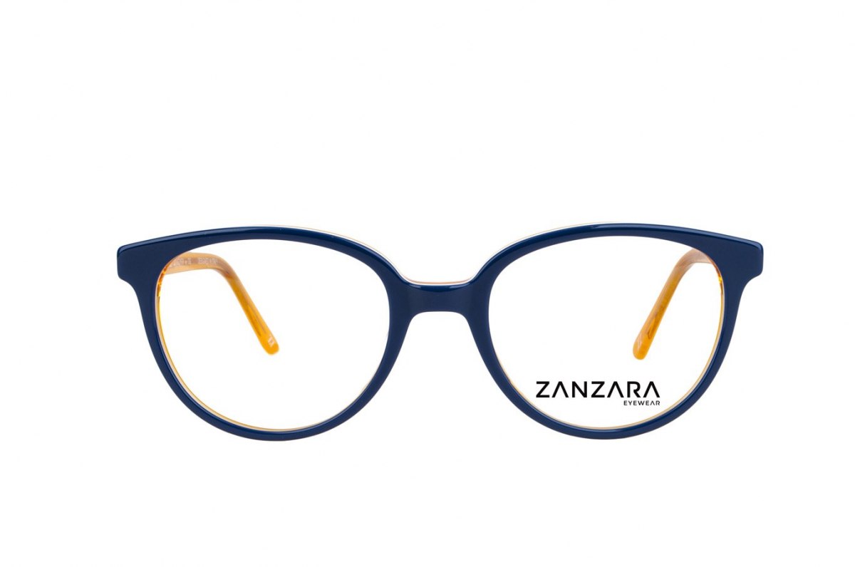okulary do komputera dziecięce marki zanzara o niebieskich oprawkach